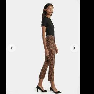 NWT 7 Seven For All Mankind High Waist Slim Kick Penny Leopard 27 $225 Coated